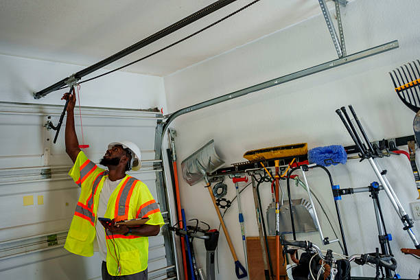 Professional Garage Door Panel Replacement technician working in Covington, OH